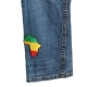 Denim Element W30 patch Rasta bas jambe droite