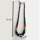 Grand collier Rasta perles bois fermoir crochet