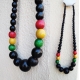 Grand collier Rasta perles bois