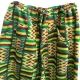 Pantalon coton imprime jaune vert Mali taille poches