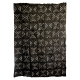 Grand bogolan noir et motifs blanc