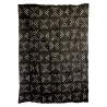 Grand bogolan noir et motifs blanc