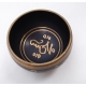 Petit bol chantant noir motifs dores tibetain