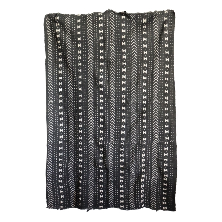 Bogolan noir et blanc tissu africain