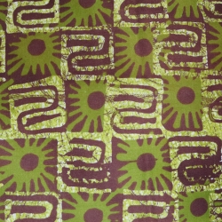 Tissu vert motif africain