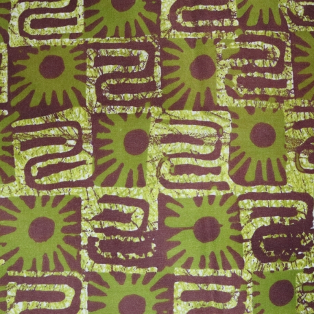 Tissu vert motif africain