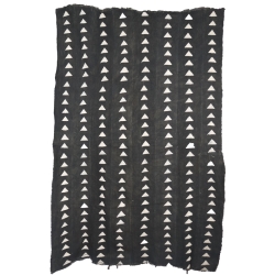 Bogolan coton noir et triangles blancs