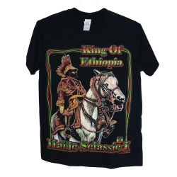 T-shirt noir King of Ethiopia
