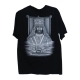 T-shirt noir Selassie couronne dos noir et blanc