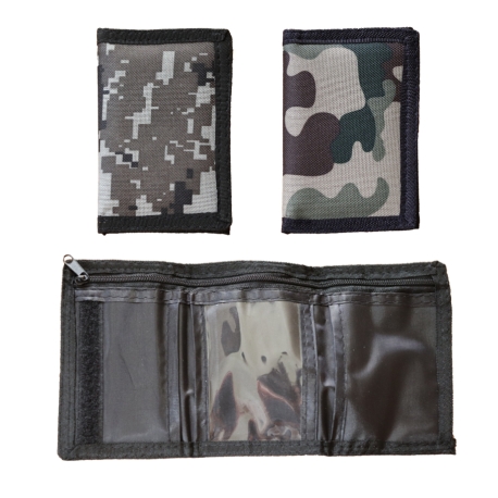 Petits portefeuilles pixels et camouflage