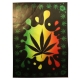Tenture coton splash couleurs Rasta verticale