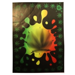 Tenture coton splash couleurs Rasta