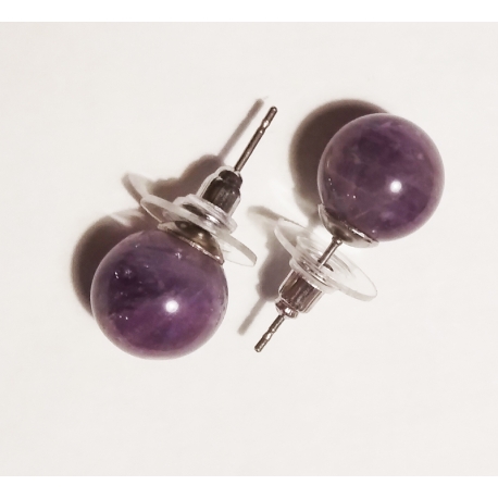 Boucles d oreilles amethyste