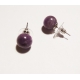 Boucles d oreilles amethyste rondes