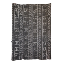 Beau grand bogolan noir et blanc