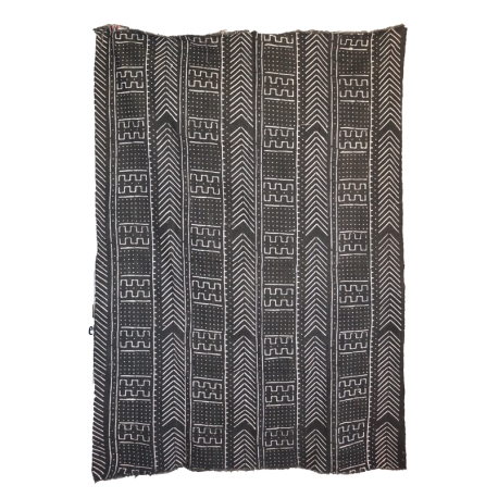 Beau grand bogolan noir et blanc