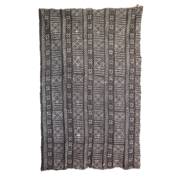 Bogolan noir et blanc tissu africain