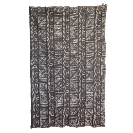 Bogolan noir et blanc tissu africain