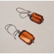 Petites boucles oreilles orange artisanales