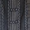 Tissu artisanal bogolan noir et blanc