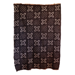 Tissu africain bogolan noir et blanc