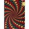 Tenture spirale 3D couleurs Rasta coton