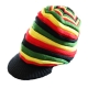Casquette Rasta extensible visiere noire