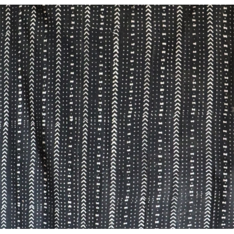 Bogolan artisanal Tissu africain noir blanc