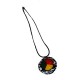 Pendentif collier rasta en acrylique Peace & Love