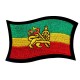 Sticker Rasta en tissu Drapeau Ethiopie